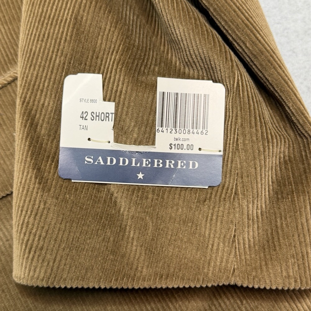 New Saddlebred Brown Corduroy Sport Coat Casual Blazer Men's Size 42 Short NWT - Picture 5 of 12